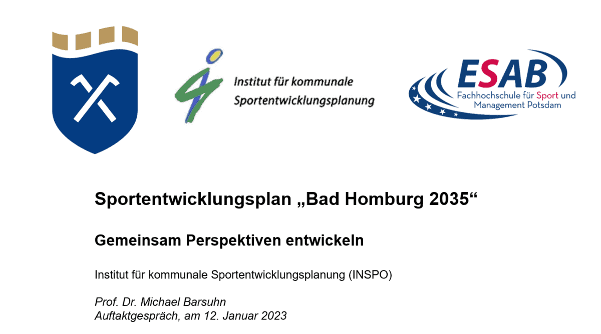 Read more about the article Auftaktgespräch für Sportentwicklungsplan „Bad Homburg 2035“
